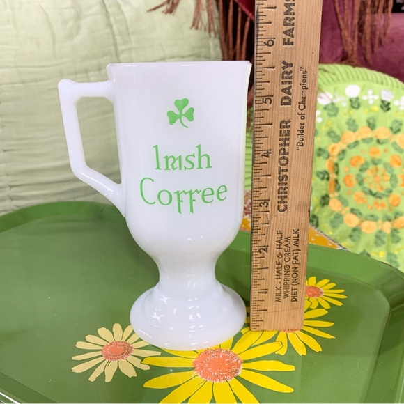 Milk Glass Irish Coffee Mug - Picture 2 of 7
